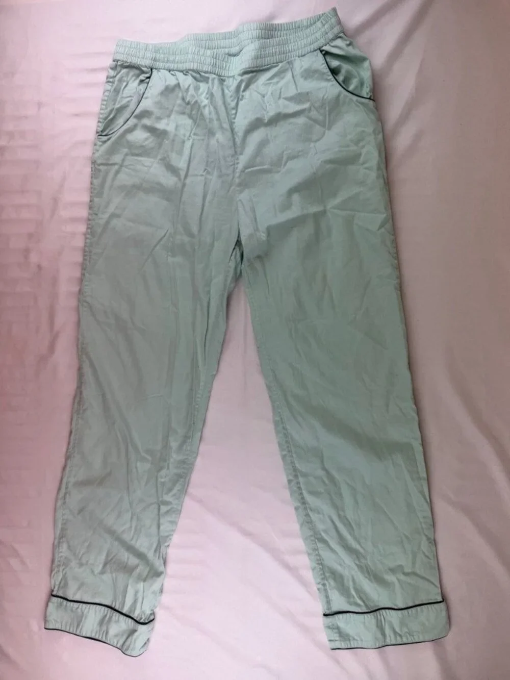 LAKE Pajamas Long Sleeve Pants Set Size Medium in Light Mint Green - Picture 10 of 15
